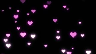 Black Screen Heart EffectsHeart Black Screen EffectFalling Hearts Video BackgroundBlack Screen [upl. by Noied187]