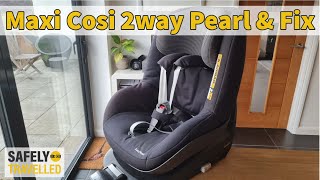 Maxi Cosi 2way Pearl amp Fix  Installation in a Mercedes CClass W204 with ISOFIX [upl. by Ylliw]