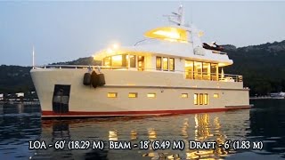 BERING 60 DZAM ON SALE Steel Luxury Explorer Trawler Yacht [upl. by Genevra87]