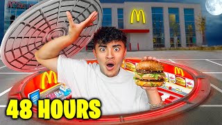 5 DAYS IN THE WORLDS BIGGEST MCDONALDS HIDDEN GAMING FORT [upl. by Alyehc]