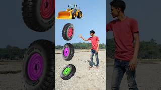 Spining Tractor wheel to bulldozer ambulance helicopter amp truck  Vehicles names magic video [upl. by Nahtanaoj650]