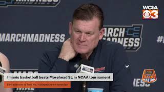 Illinois Basketball Postgame Press Conference after beating Morehead St [upl. by Hendon]