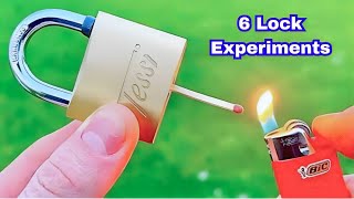 6 Tricks to open a lock without key  Lock experiments [upl. by Guido]