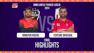 Comilla Victorians vs Fortune Barishal  Highlights  Final  Season 10  BPL 2024 [upl. by Netsruk]