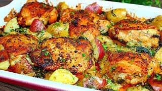 Creamy Garlic Butter Chicken and Potatoes Recipe  Easy Chicken and Potatoes Recipe [upl. by Anibas]