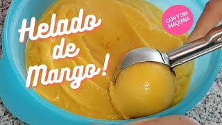 NIEVE DE MANGO con YUS  Sin maquina y con maquina  Tazón para helados KitchenAid [upl. by Traci]