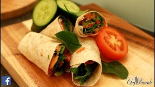 Vegan Vegetables Wraps  Recipes By Chef Ricardo [upl. by Anitnemelc]