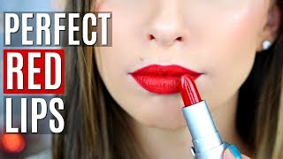 How To Apply Red Lipstick Perfectly Using Drugstore Products [upl. by Tera855]