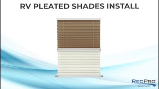 RV Pleated Shades Install [upl. by Akcirret]