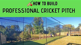 How to Build Professional Cricket Pitch in USA  Backyard Cricket Pitch Making [upl. by Walters856]