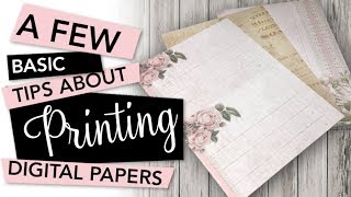 BASIC TIPS to print digital papers for crafting  TUTORIAL [upl. by Judus]