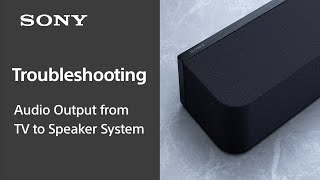 Troubleshooting Audio Output from TV to Speaker system [upl. by Mundy109]