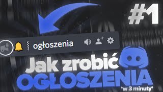 JAK ZROBIĆ KANAŁ OGŁOSZENIOWY NA DISCORDZIE [upl. by Ahsinrat315]