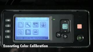 HP Designjet Z2100 Printer  Print Head Alignment and Colour Calibration [upl. by Inalial]