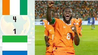 Résumé Côte dIvoire vs Sierra Leone  3e Journée Éliminatoires CAN 2025 [upl. by Kristofer258]