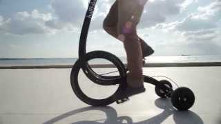 Halfbike II is a pedalpowered vehicle designed to improve the riders balance [upl. by Singleton]