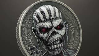 2024 Cook Islands 2 Ounce Iron Maiden Book of Souls Colored Silver Coin [upl. by Schlosser]