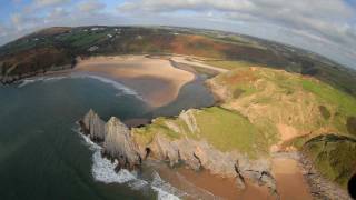 Three Cliffs Bay  Gower Peninsula Wales [upl. by Idham337]