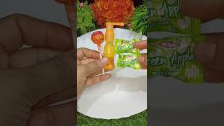 Pim Pom Candy  Spray Liquid Orange Jelly  Green Apple Jelly Popsicleshorts icecream shortvideo [upl. by Aicenad]