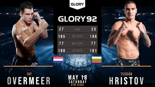 JAY OVERMEER vs TEODOR HRISTOV FULL FIGHT GLORY 92 [upl. by Elvis788]