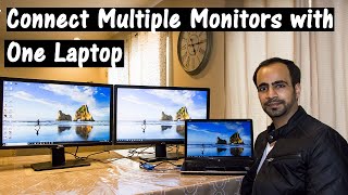 How to Connect Multiple Display Monitors with One PC and Settings [upl. by Ilatfen]