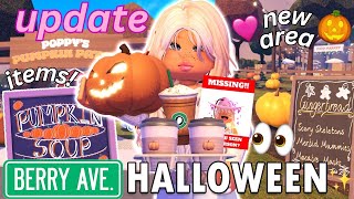 NEW AREAS PUMPKIN PATCH HAUNTED HOUSE TONS OF NEW ITEMS amp MORE BERRY AVENUE HALLOWEEN UPDATE [upl. by Eduardo]