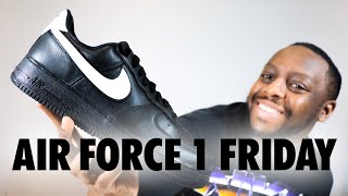 Nike Air Force 1 Retro Friday Black White On Foot Sneaker Review QuickSchopes 640 Schopes CQ0492 001 [upl. by Lubin679]