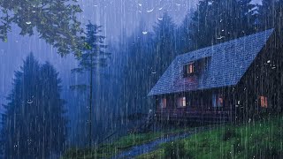 Fall Asleep Immediately in 3 Minutes with Cool Summer Rainstorm amp Strong Thunder  White Noise Rain [upl. by Ardnuhsed]