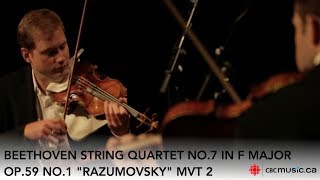 Beethoven quotRazumovskyquot Quartet Op59 No1 Mvt 2  New Orford String Quartet [upl. by Kreiker]