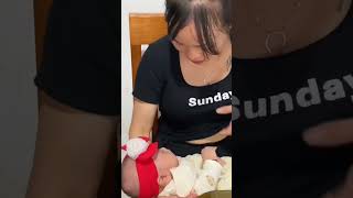 Breastfeeding mom 🥰 breastfeeding newborn baby viralvideo trending shorts [upl. by Adair268]