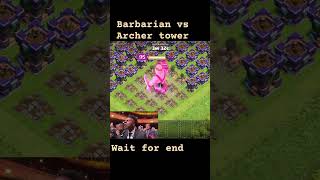 Barbarian king ability vs Archer tower base clashofclans coc [upl. by Aihcila836]