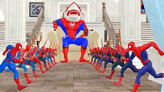 Siêu nhân nhện🔴Spider Man sword attacks shark spider rescue Spider woman from bad guy joker vs Venom [upl. by Isiahi]