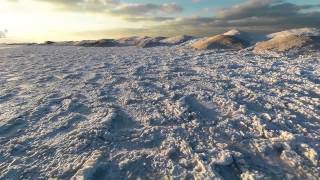 Aerial—Shelf Ice at Indiana Dunes State Park [upl. by Bolitho]