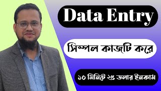 Data Entry সিম্পল কাজটি করে ১০ মিনিটে ২৫ ডলার ইনকাম [upl. by Mackey752]