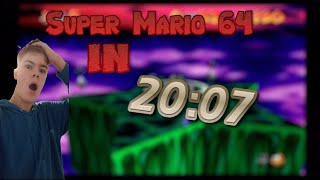 NEW PB Super Mario 64 16 Star in 20m07s [upl. by Ellatnahc89]