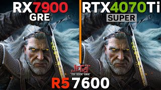 RTX 4070 Ti Super vs RX 7900 GRE  Ryzen 5 7600  Tested in 15 games [upl. by Aytida838]