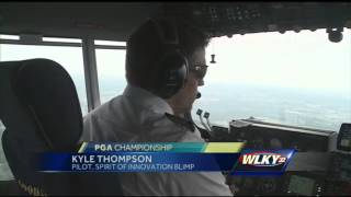 Matt Milosevich takes a ride in Goodyear blimp [upl. by Rosol]