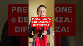 DIRITTOINPILLOLE  PRESCRIZIONE e DECADENZA DIFFERENZA [upl. by Arek419]