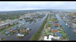 Drone video shows devastation in Aransas Pass caused by Hurricane Harvey [upl. by Eisenstark278]