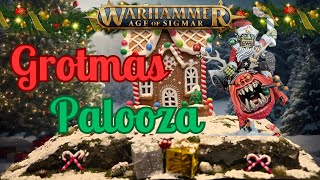 Age of Sigmar Christmas Battle  Grotmas Palooza [upl. by Wilona]