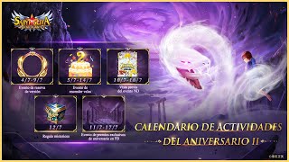 Calendario del ANIVERSARIO número 2 del JUEGO  Saint Seiya Legend Of Justice [upl. by Godred]