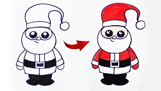 How to draw santa Claus  Santa Claus Painting for kids 2024 christmas christmasdrawing [upl. by Eimmak]