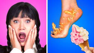 Pink vs Black Feet Hacks  Amazing Shoes Hacks and Funny Relatable Situations [upl. by Une]