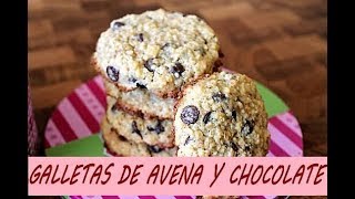 GALLETAS DE AVENA Y CHOCOLATE SUPER RICAS Y MUY SENCILLAS DE HACER [upl. by Htrahddis]