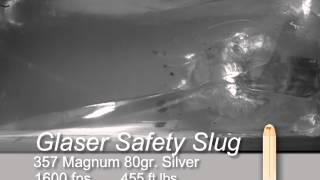 COR®BON Glaser 357 Mag 80gr Silver SlowMo [upl. by Mert]