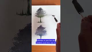 Technique daquarelle pour peindre les arbres facilement [upl. by Izogn]