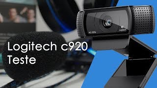 Teste Logitech c920 HD Pro Webcam imagem áudio e foco automático [upl. by Esyle]