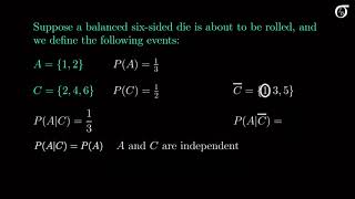 Independent Events Basics of Probability Independence of Two Events [upl. by Nirahs]