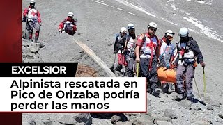 Alpinista rescatada en Pico de Orizaba en peligro de perder extremidades [upl. by Nahtanaj]