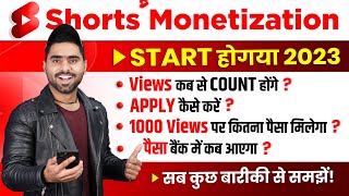 Youtube shorts Monetization Complete Detail  How to monetize youtube shorts se paise kaise kamaye [upl. by Ahselak]